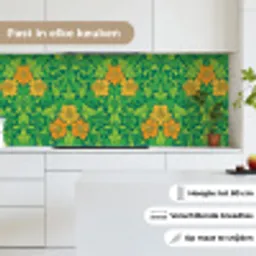 Bladeren - Bloemen - Boho - Hippie - Patronen keuken achterwand 2 middel 871 -sfeer4_NL