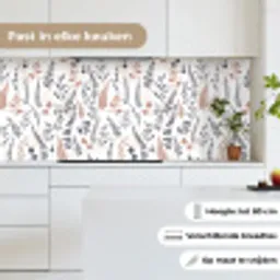 Bladeren - Bloemen - Design keuken achterwand 2 middel 871 -sfeer4_NL