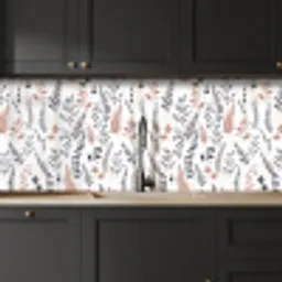Bladeren - Bloemen - Design keuken achterwand 2 middel 871 -sfeer1