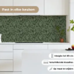 Bladeren - Organisch - Groen keuken achterwand 2 middel 871 -sfeer4_NL