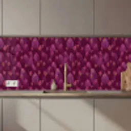 Bladeren - Patroon - Burgundy keuken achterwand 2 middel 871 zz_3dshopping