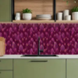 Bladeren - Patroon - Burgundy keuken achterwand 2 middel 871 -sfeer3