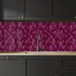 Bladeren - Patroon - Burgundy keuken achterwand 2 middel 871 -sfeer1