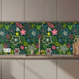 Bladeren - Patronen - Bloemen keuken achterwand 2 middel 871 zz_3dshopping