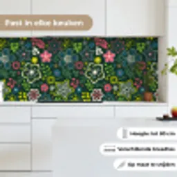 Bladeren - Patronen - Bloemen keuken achterwand 2 middel 871 -sfeer4_NL