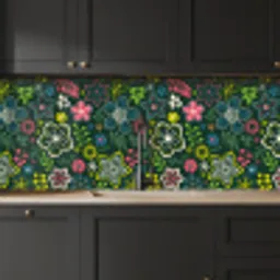 Bladeren - Patronen - Bloemen keuken achterwand 2 middel 871 -sfeer1
