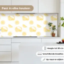 Citroen - Patroon - Geel keuken achterwand 2 middel -sfeer4_NL