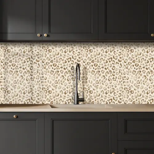 Luipaard - Klassiek - Beige keuken achterwand 2 middel 871 -sfeer1