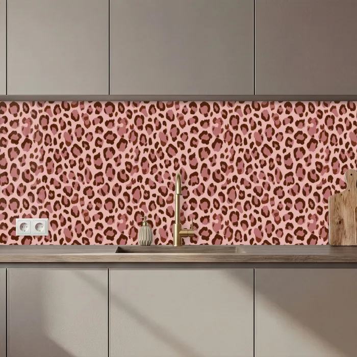 Luipaard - Patroon - Roze keuken achterwand 2 middel 871 zz_3dshopping