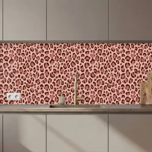 Luipaard - Patroon - Roze keuken achterwand 2 middel 871 zz_3dshopping
