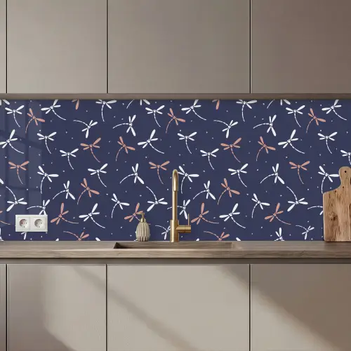 Libelle - Patronen - Pastel - Japans keuken achterwand 2 middel 871 zz_3dshopping