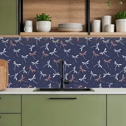 Libelle - Patronen - Pastel - Japans keuken achterwand 2 middel 871 -sfeer3