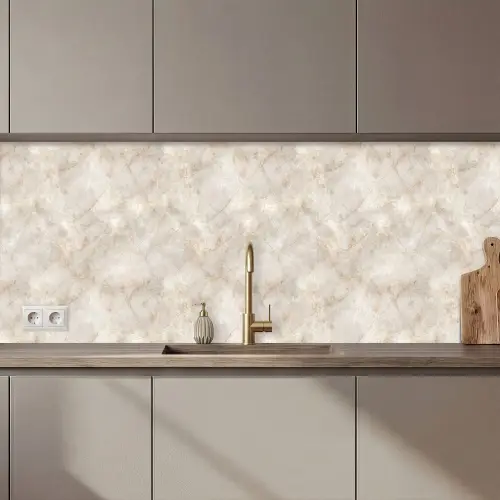 Lichtbeige - Goudbruine Nerven - Marmer keuken achterwand 2 middel 871 zz_3dshopping