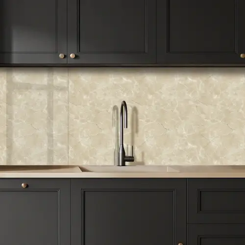 Lichtbeige - Marmer - Diffusie adering keuken achterwand 2 middel 871 -sfeer1