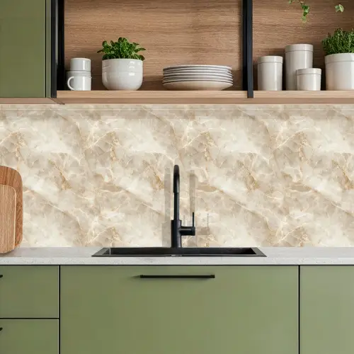 Lichtbeige - Onyx - Subtiel keuken achterwand 2 middel 871 -sfeer3