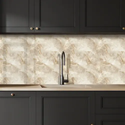 Lichtbeige - Onyx - Subtiel keuken achterwand 2 middel 871 -sfeer1