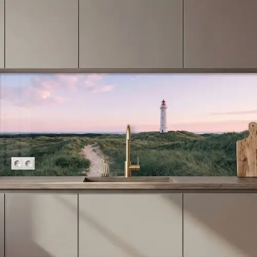 Vuurtoren - Duinlandschap - Zee keuken achterwand 2 middel zz_3dshopping