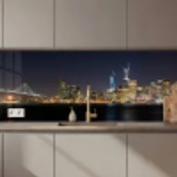 Verlichting - Hemel - Wolkenkrabbers - Skyline keuken achterwand 2 middel zz_3dshopping