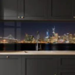 Verlichting - Hemel - Wolkenkrabbers - Skyline keuken achterwand 2 middel -sfeer1