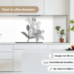 Lelies - Elegant - Zwart - Wit keuken achterwand 2 middel -sfeer4_NL