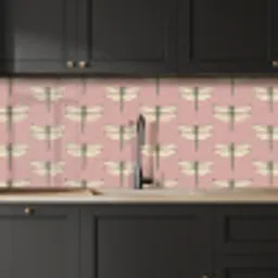 Lillibellen - Patroon - Roze keuken achterwand 2 middel 871 -sfeer1