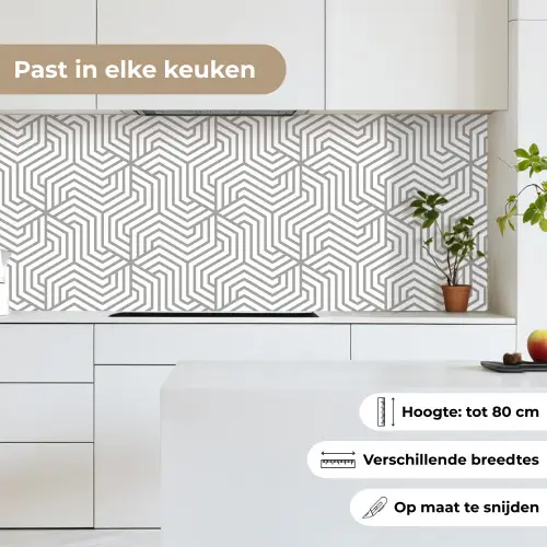 Lijn - Design - Geometrie - Patroon keuken achterwand 2 middel 871 -sfeer4_NL