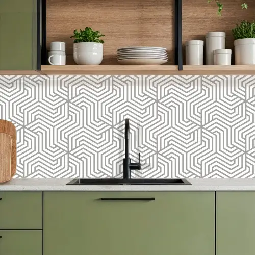 Lijn - Design - Geometrie - Patroon keuken achterwand 2 middel 871 -sfeer3