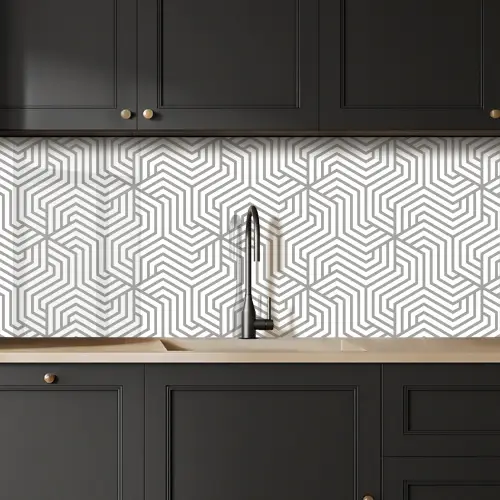 Lijn - Design - Geometrie - Patroon keuken achterwand 2 middel 871 -sfeer1