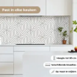 Lijn - Design - Geometrie - Patroon keuken achterwand 2 middel 871 -sfeer4_NL