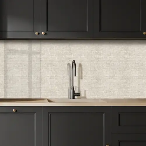 Linnen - Textuur - Beige keuken achterwand 2 middel 871 -sfeer1