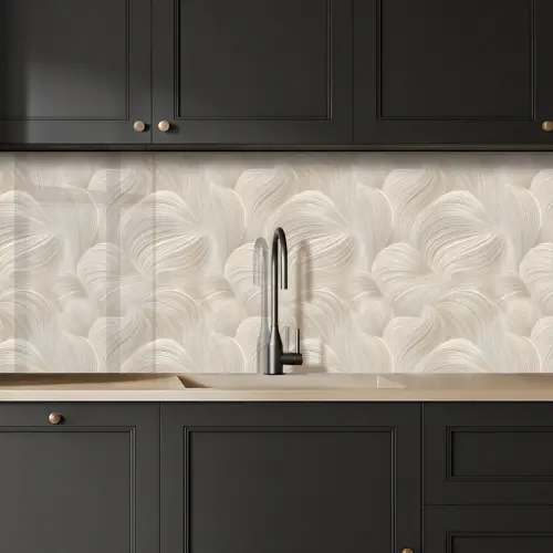 Lijnen - Waaier - Beige keuken achterwand 2 middel 871 -sfeer1