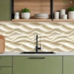 Lijnen - Golvend - Crème keuken achterwand 2 middel 871 -sfeer3