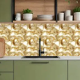 Vloeibaar - Druppels - Goud keuken achterwand 2 middel 871 -sfeer3
