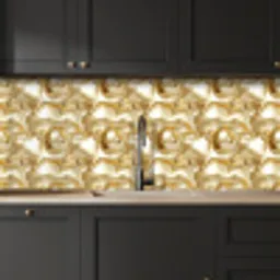 Vloeibaar - Druppels - Goud keuken achterwand 2 middel 871 -sfeer1