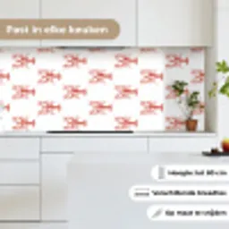 Kreeften - Rood - Patroon keuken achterwand 2 middel -sfeer4_NL