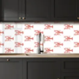 Kreeften - Rood - Patroon keuken achterwand 2 middel -sfeer1