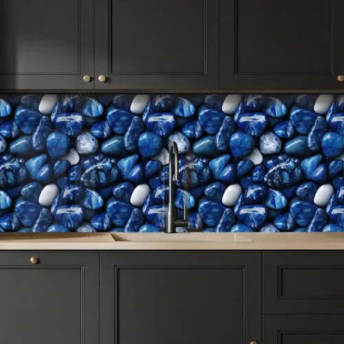 Luxe - Blauwe - Marmer - Stenen keuken achterwand 2 middel 871 -sfeer1