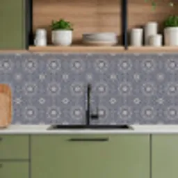 Mandala - Blauw - Patroon keuken achterwand 2 middel 871 -sfeer3