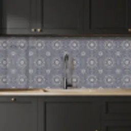 Mandala - Blauw - Patroon keuken achterwand 2 middel 871 -sfeer1
