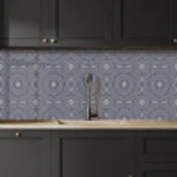 Mandala - Blauw - Patroon - Abstract keuken achterwand 2 middel 871 -sfeer1