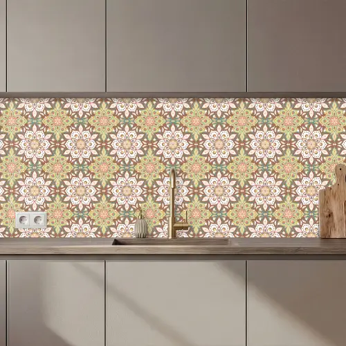 Mandala - Bohemian - Bloemen - Patronen keuken achterwand 2 middel 871 zz_3dshopping