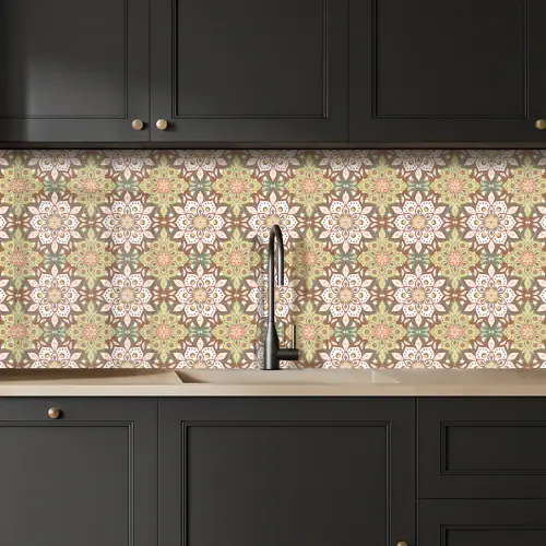 Mandala - Bohemian - Bloemen - Patronen keuken achterwand 2 middel 871 -sfeer1