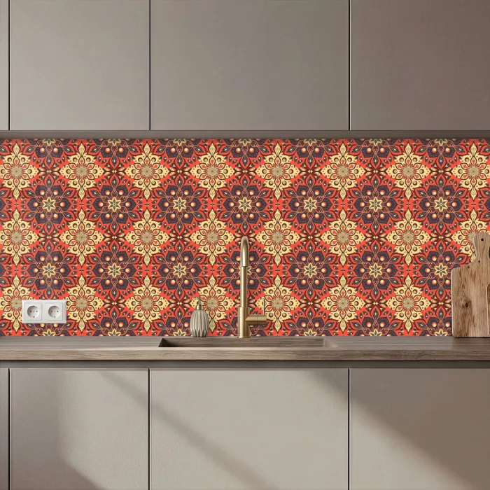 Mandala - Bloemen - Boho - Patronen keuken achterwand 2 middel 871 zz_3dshopping