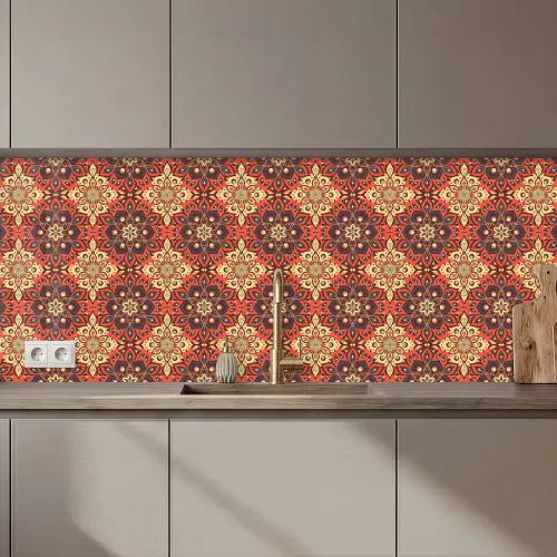Mandala - Bloemen - Boho - Patronen keuken achterwand 2 middel 871 zz_3dshopping
