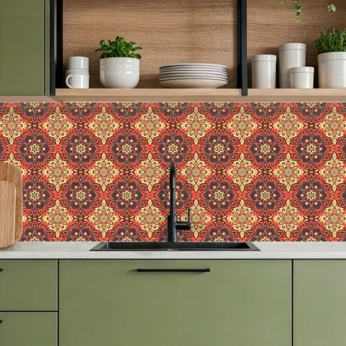Mandala - Bloemen - Boho - Patronen keuken achterwand 2 middel 871 -sfeer3