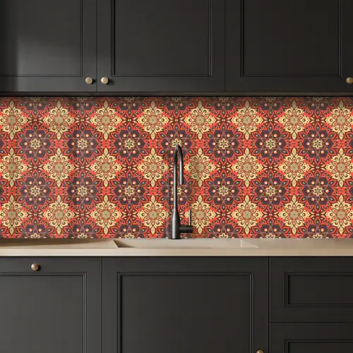 Mandala - Bloemen - Boho - Patronen keuken achterwand 2 middel 871 -sfeer1