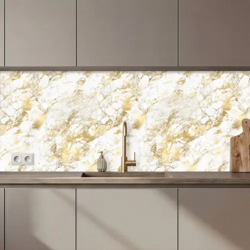 Marmer - Goud - Structuur keuken achterwand 2 middel 871 zz_3dshopping