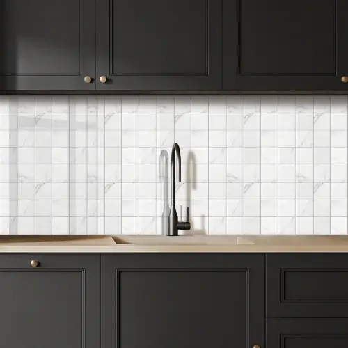 Marmer - Patroon - Aders - Wit keuken achterwand 2 middel 871 -sfeer1