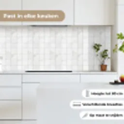 Marmer - Patroon - Aders - Wit keuken achterwand 2 middel 871 -sfeer4_NL