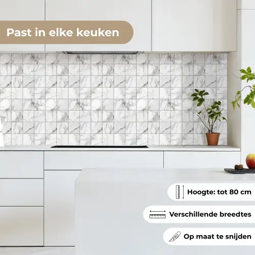 Marmer - Tegels - Grijs - Wit keuken achterwand 2 middel 871 -sfeer4_NL